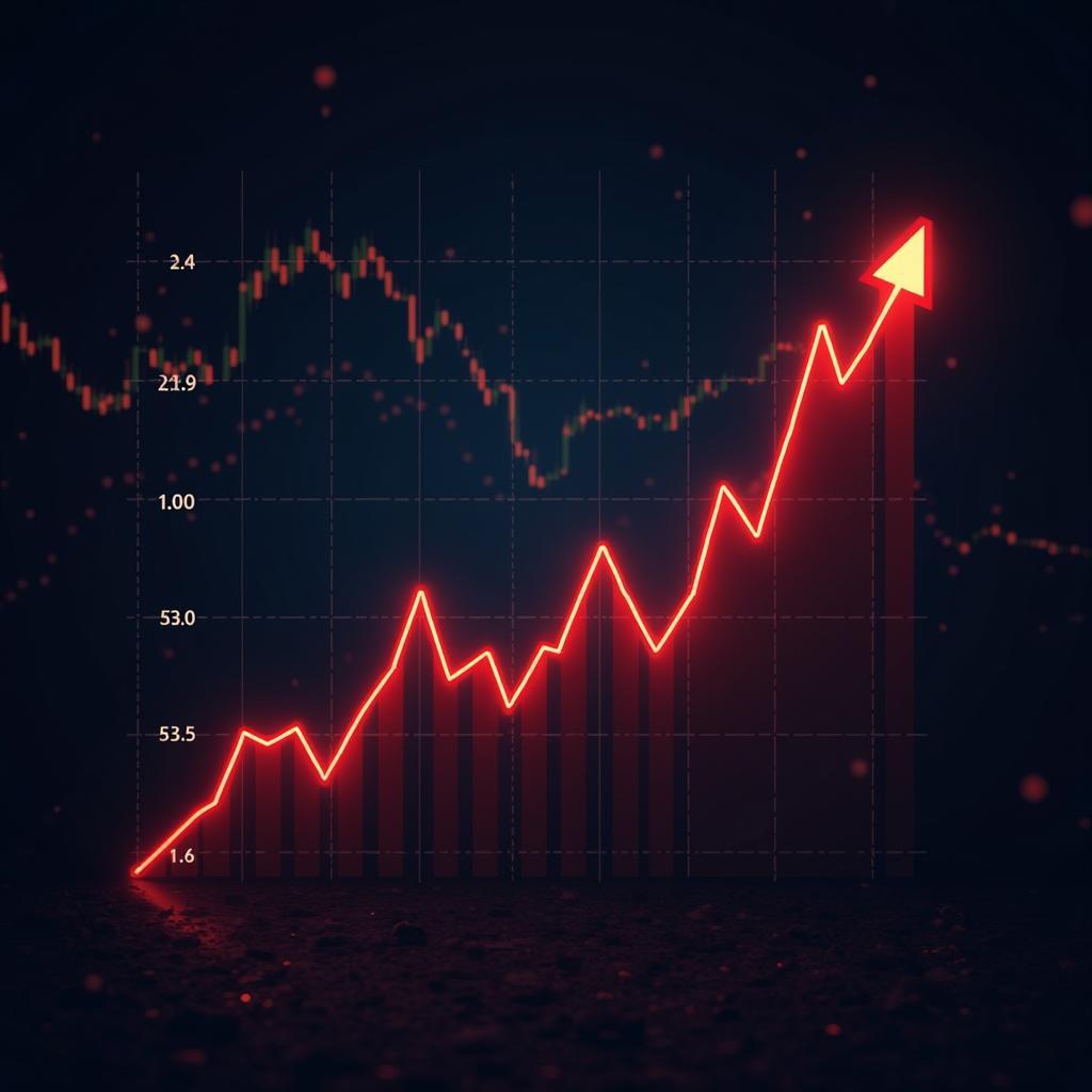 Biểu đồ biến động giá cổ phiếu ROS minh họa sự tăng giảm phi mã và rủi ro thao túng.