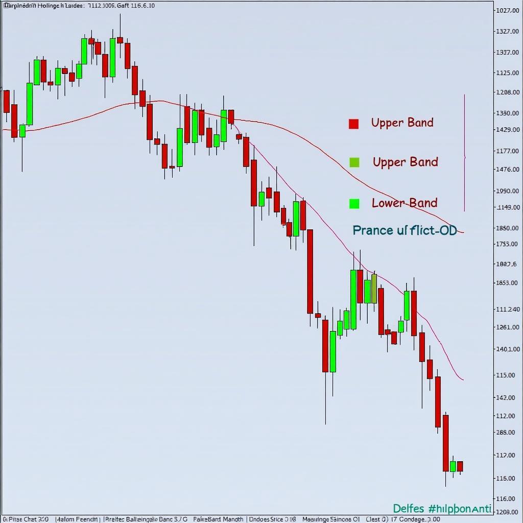 Hinh anh minh hoa cau tao cua Bollinger Bands voi duong trung binh va dai bang tren duoi