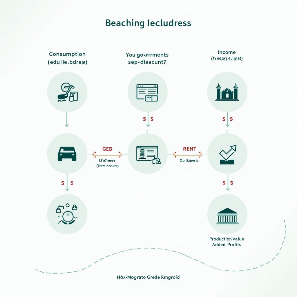 Minh họa các phương pháp tính Gross Domestic Product (GDP) đo lường kinh tế