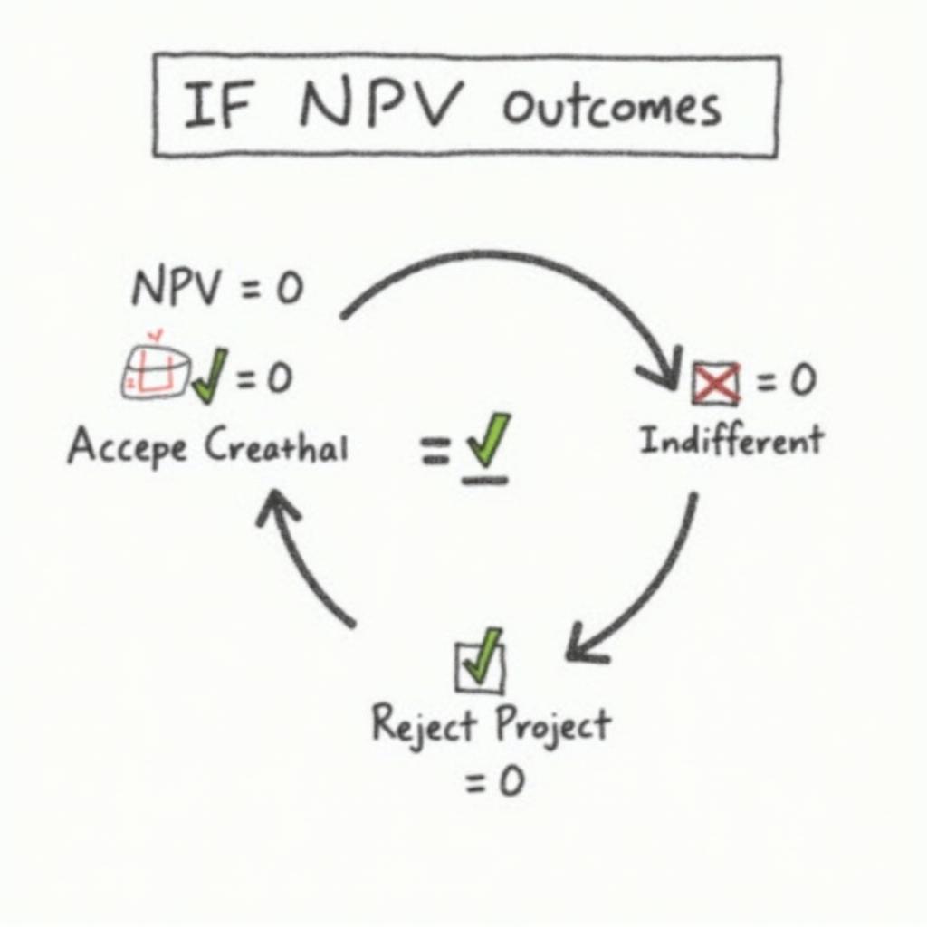 Bieu do minh hoa y nghia gia tri npv duong am bang khong trong quyet dinh dau tu.